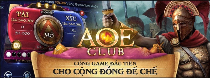 Giao diện của cổng game Aoe Club
