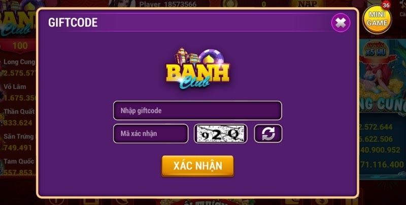 Cách nhận Giftcode tại cổng game Banh win